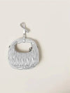 Wander Matelasse Micro Nappa Leather Hobo Mini Bag Silver - MIU MIU - BALAAN 4