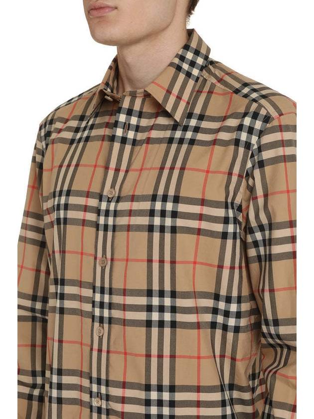 Check Cotton Poplin Shirt Archive Beige - BURBERRY - BALAAN 7