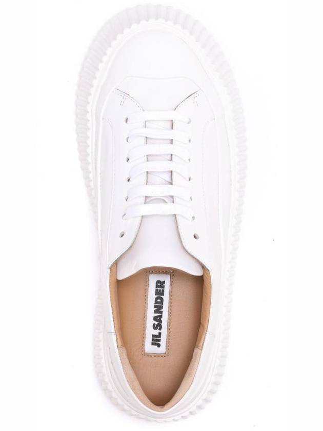 Leather Low Top Sneakers White - JIL SANDER - BALAAN 5