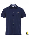 Zebra Patch Casual Fit Short Sleeve Shirt Ink Blue - PAUL SMITH - BALAAN 2