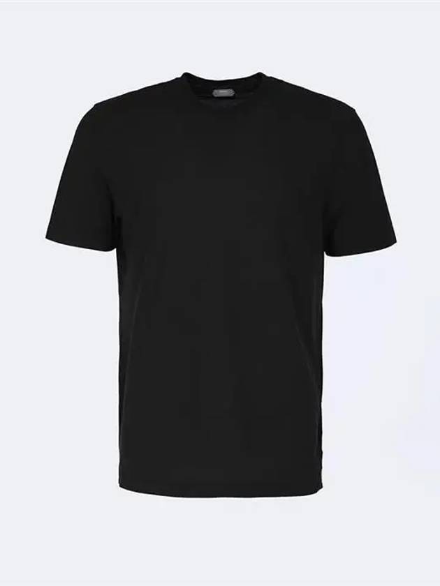 Slim Fit OrGANNIc Ice Cotton Short Sleeve T-Shirt Black - ZANONE - BALAAN 2