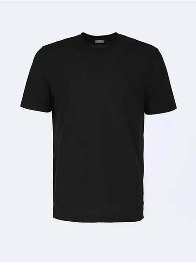 Slim Fit Organic Ice Cotton Short Sleeve T-Shirt Black - ZANONE - BALAAN 2