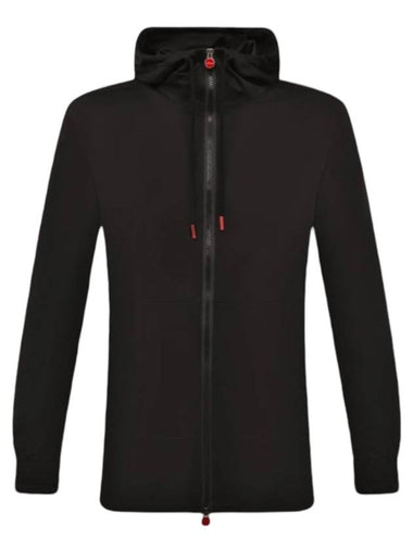 Men's Umbi Cotton Zip Up Hoodie Black - KITON - BALAAN 1