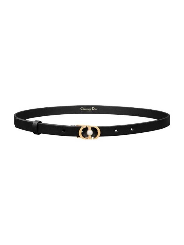 30 Montaigne Jolie 15MM Smooth Calfskin Belt Black - DIOR - BALAAN 1