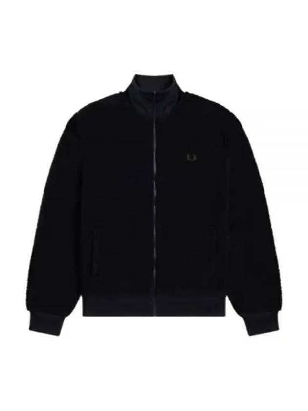 Fred Perry Fleece Track Jacket Black J4545 - FRED PERRY - BALAAN 1