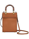 Sunshine Shopper Small Leather Tote Bag Brown - FENDI - BALAAN 4