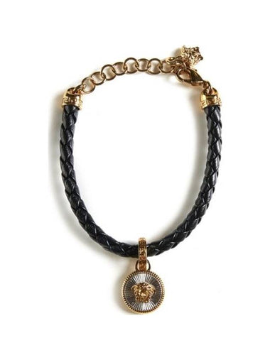 Enamel Medusa Bracelet  Black - VERSACE - BALAAN 1