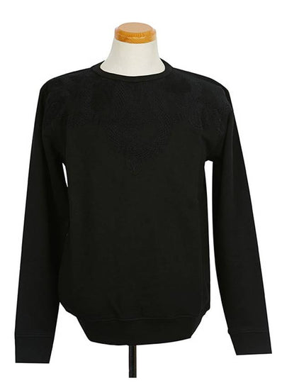 Marceloblon EM2012 MOON SNAKE CREW BLACK Black embroidery sweatshirt - MARCELO BURLON - BALAAN 2