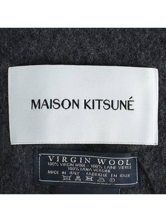 Bold Fox Head Patch Muffler Black Charcoal - MAISON KITSUNE - BALAAN 9