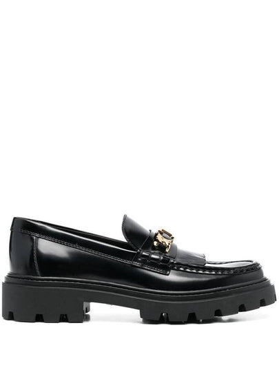 Leather Fringe Loafers Black - TOD'S - BALAAN 2