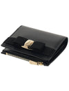 Vara Bow Half Wallet Black - SALVATORE FERRAGAMO - BALAAN 5