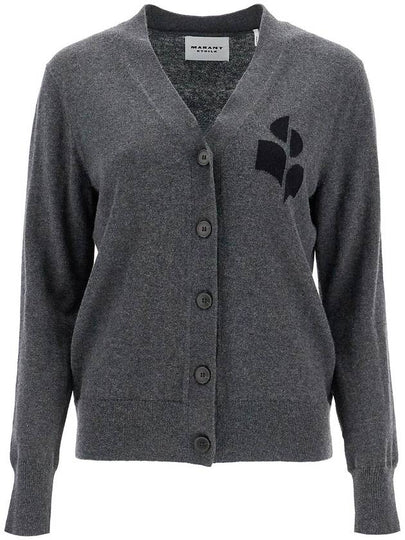 Karin Logo Cardigan Dark Grey - ISABEL MARANT ETOILE - BALAAN 2