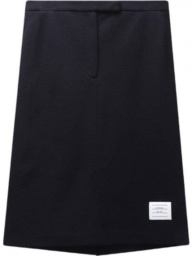 Milano Stitch Wool H Line Skirt Navy - THOM BROWNE - BALAAN 2