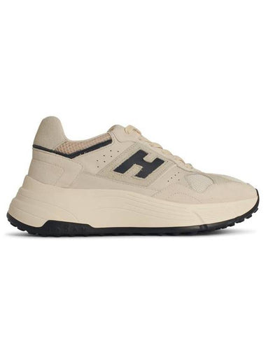 Hogan 'H669' Beige Leather Sneakers - HOGAN - BALAAN 1