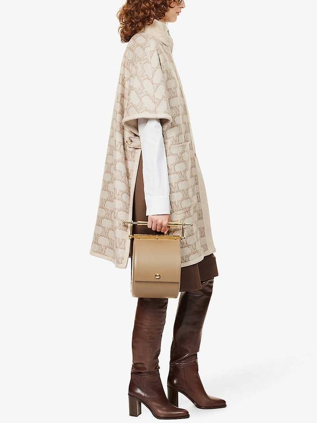 Zenica Reversible Wool Cape Coat Beige - MAX MARA - BALAAN 9