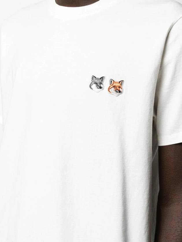 Double Fox Head Patch Classic Short Sleeve T-Shirt Latte - MAISON KITSUNE - BALAAN 8