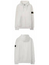 Wappen Patch Garment Dyed Hoodie White - STONE ISLAND - BALAAN 6