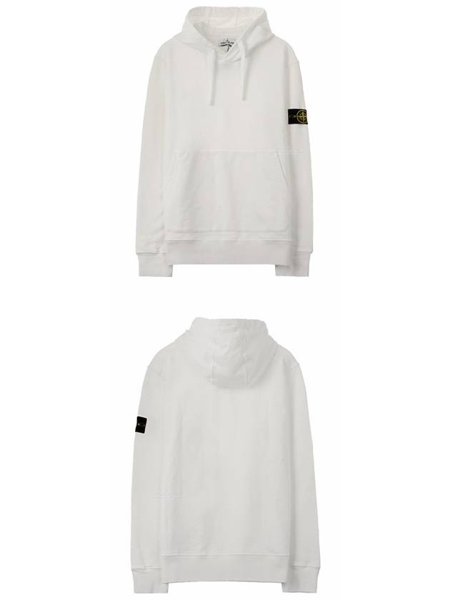 Wappen Patch Garment Dyed Hoodie White - STONE ISLAND - BALAAN 6