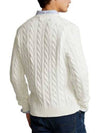 Embroidery Logo Cable Knit Top White - POLO RALPH LAUREN - BALAAN 3