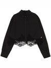 Macrame Crop Shirt Black - BURBERRY - BALAAN 2