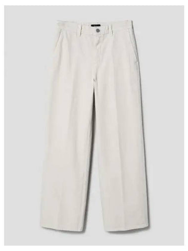 Women s Wide Straight Fit Twill Denim Pants Trousers Ecru Domestic Product GM0024060550222 - THEORY - BALAAN 1