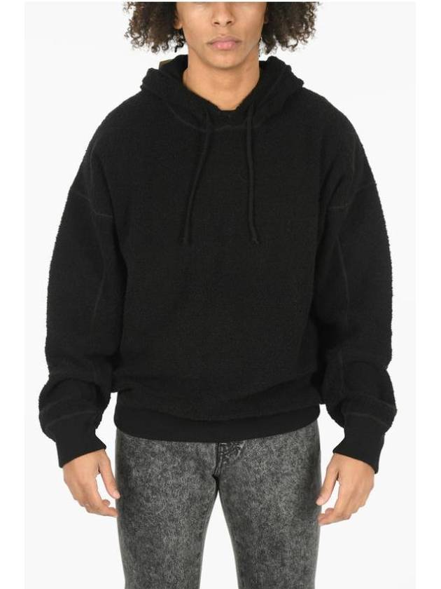 Classic Fleece Wool Hoodie Black - TEN C - BALAAN 1