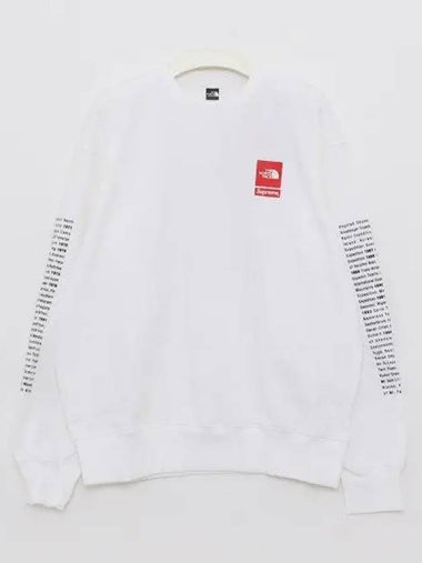 Collaboration Crew Neck Men s Sweatshirt SS24SW2 WHITE 270465 1039764 - THE NORTH FACE - BALAAN 1