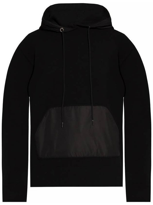 Arm Logo Hooded Top Black - MONCLER - BALAAN.