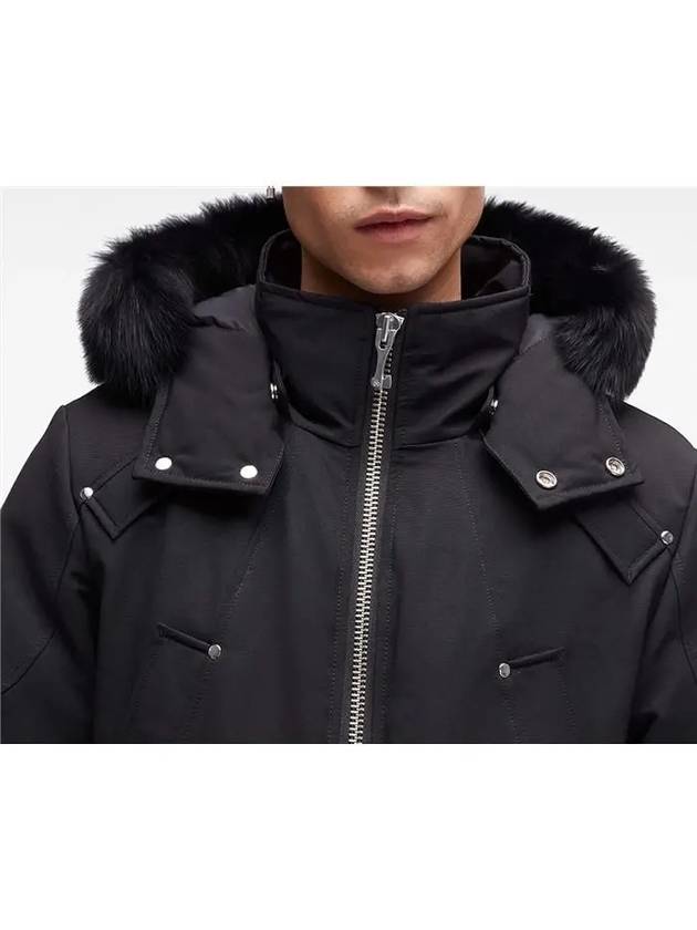 Men's Ballistic Bomber Jacket Black Fox Fur Black - MOOSE KNUCKLES - BALAAN 3