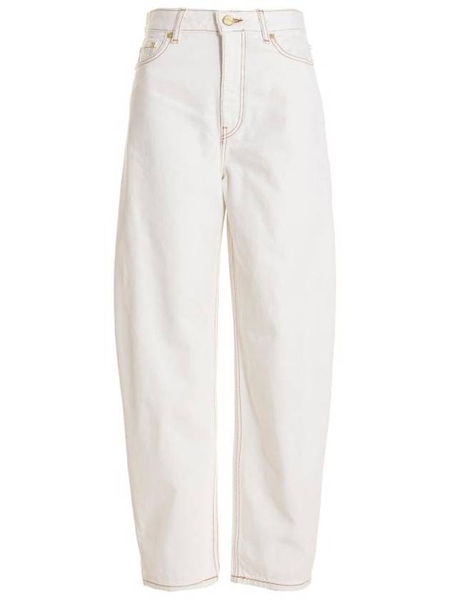 Stary Straight Jeans White - GANNI - BALAAN 2