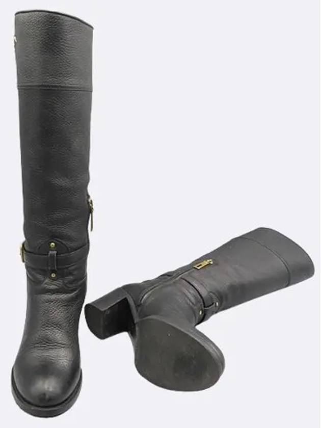 1W687C BLACK LEATHER CALZTURE DONNA LONG BOOTS 235MM - PRADA - BALAAN 2