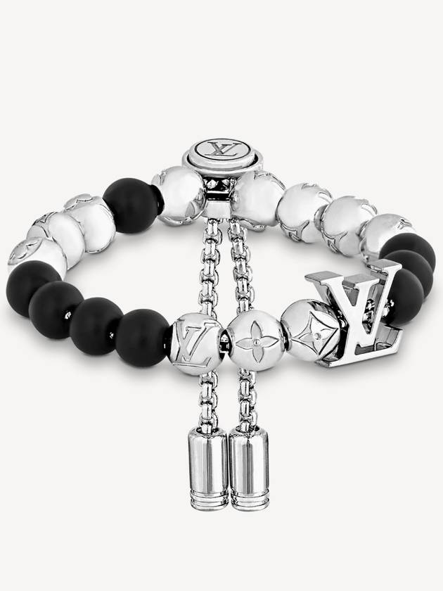 LV Monogram Beads Bracelet Silver - LOUIS VUITTON - BALAAN 3