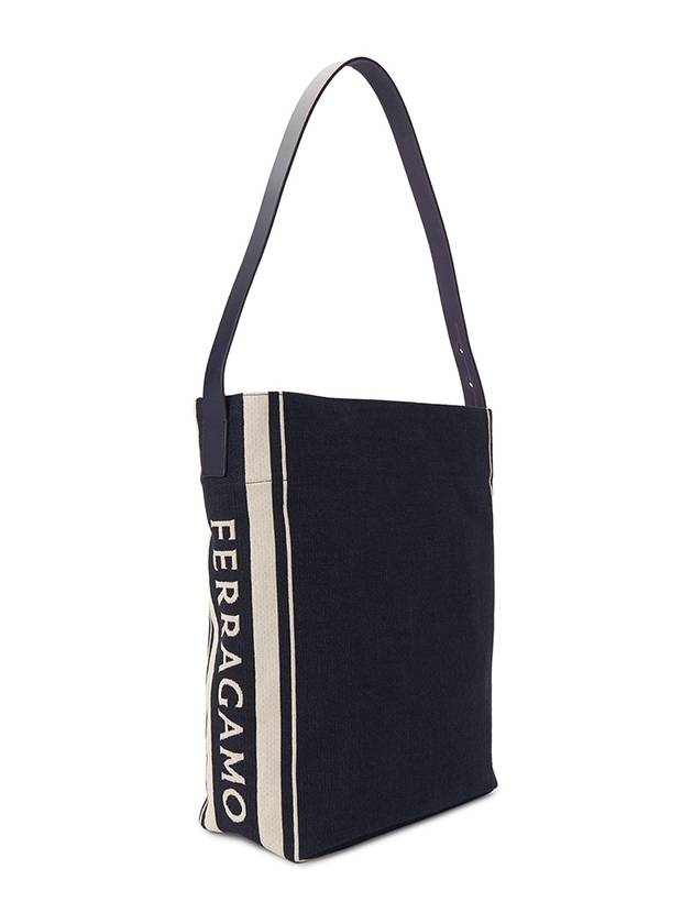 Jacquard Tote Bag Black - SALVATORE FERRAGAMO - BALAAN 2