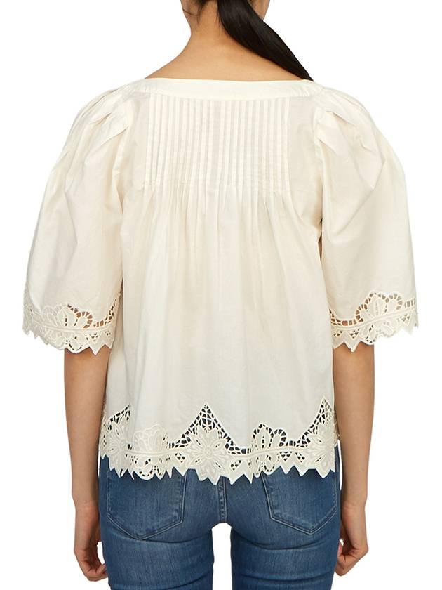 Women's Short Sleeve Blouse 3HVA31 V09025 010 - VANESSA BRUNO - BALAAN 4