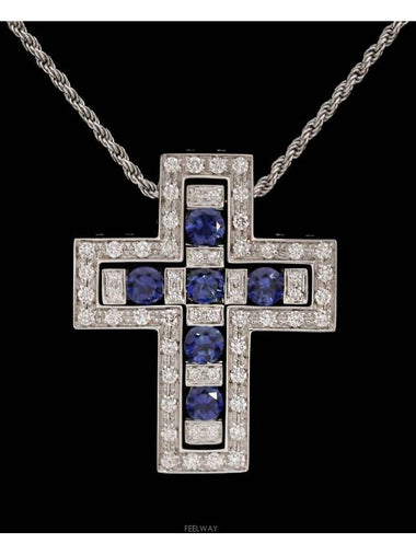 Daejeon Used Luxury Goods 20073471 Belle Epoque 18K White Gold Sapphire Necklace L - DAMIANI - BALAAN 1