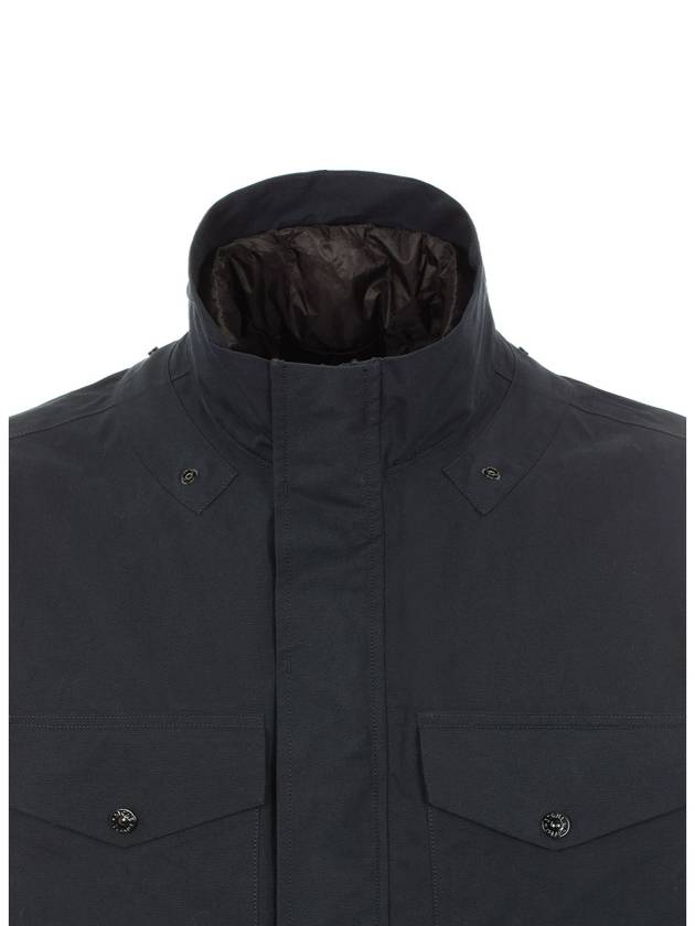 Men's Wappen Patch Ghost Piece Zip-up Jacket Black - STONE ISLAND - BALAAN 6