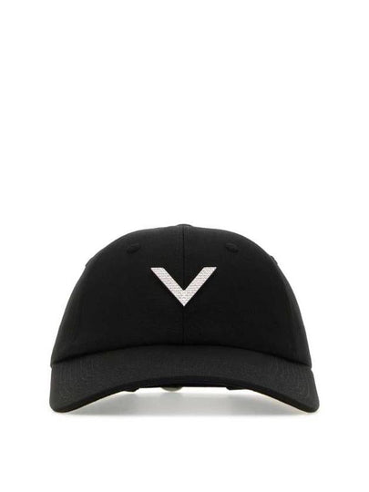 Stretch cotton ball cap black - VALENTINO - BALAAN 2