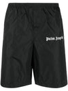 Men's Logo Swim Shorts Black - PALM ANGELS - BALAAN 3