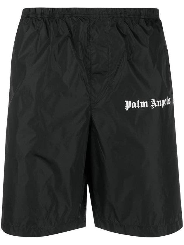 Men's Logo Swim Shorts Black - PALM ANGELS - BALAAN 3