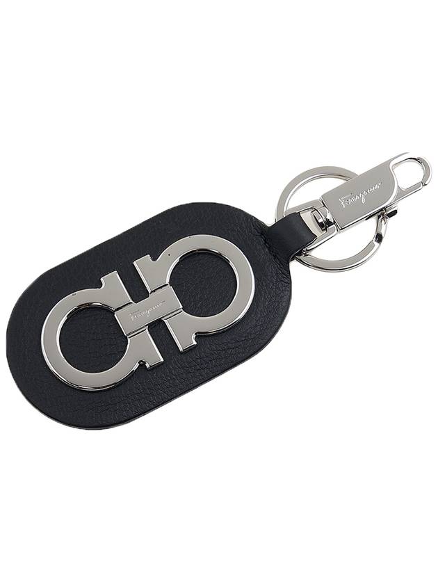 Gancini Key Holder Black - SALVATORE FERRAGAMO - BALAAN 2