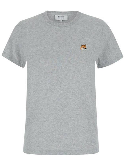 Fox Head Patch Regular Short Sleeve T-Shirt Grey - MAISON KITSUNE - BALAAN 2