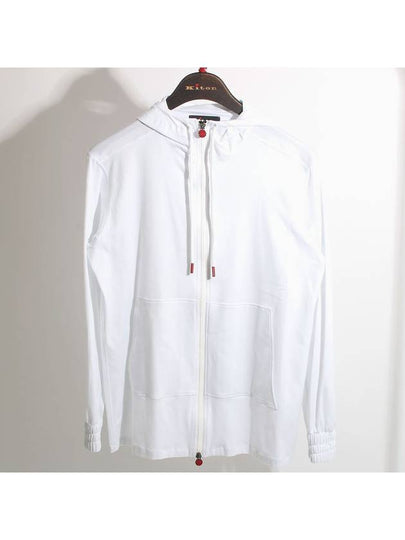 Men's Umbi Cotton Zip Up Hoodie White - KITON - BALAAN 2