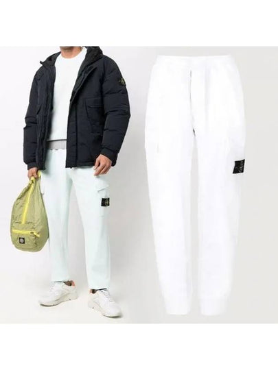 Wappen Patch Jogger Baggy Pants White - STONE ISLAND - BALAAN 2