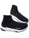 Speed Trainer  High Top Sneakers Black White - BALENCIAGA - BALAAN 6