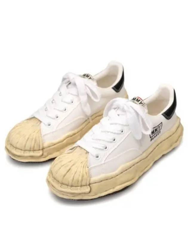 A13FW728 WHT Blakey OG Dyed Sole Canvas Low Top Sneakers - MIHARA YASUHIRO - BALAAN 1