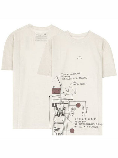 20SS ACWMTS003WHL AM Printing Short Sleeve T-Shirt Almond Milk Men's T-Shirt TFN - A-COLD-WALL - BALAAN 1