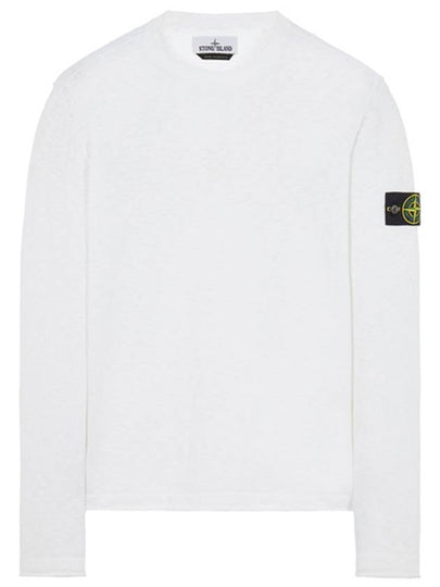 Wappen Patch Crew Neck Knit Top White - STONE ISLAND - BALAAN 2