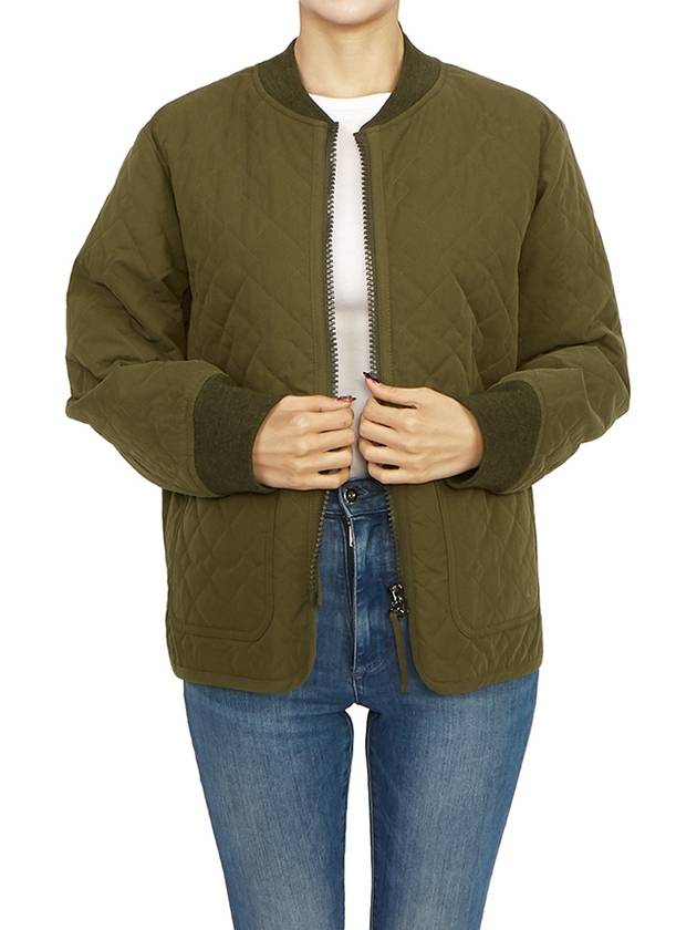 Elea Quilting Zip-Up Jacket Khaki - A.P.C. - BALAAN 9