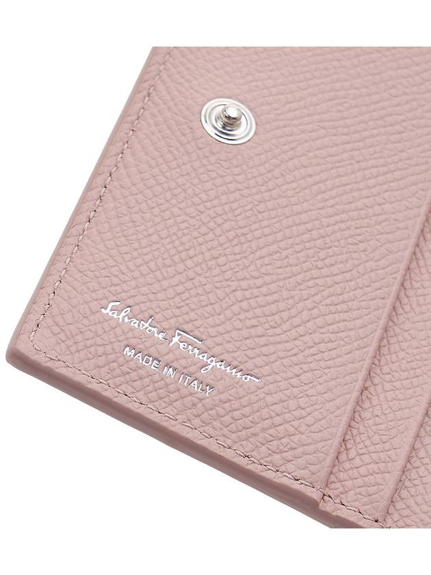 Gancini Compact Half Wallet Pink - SALVATORE FERRAGAMO - BALAAN 9