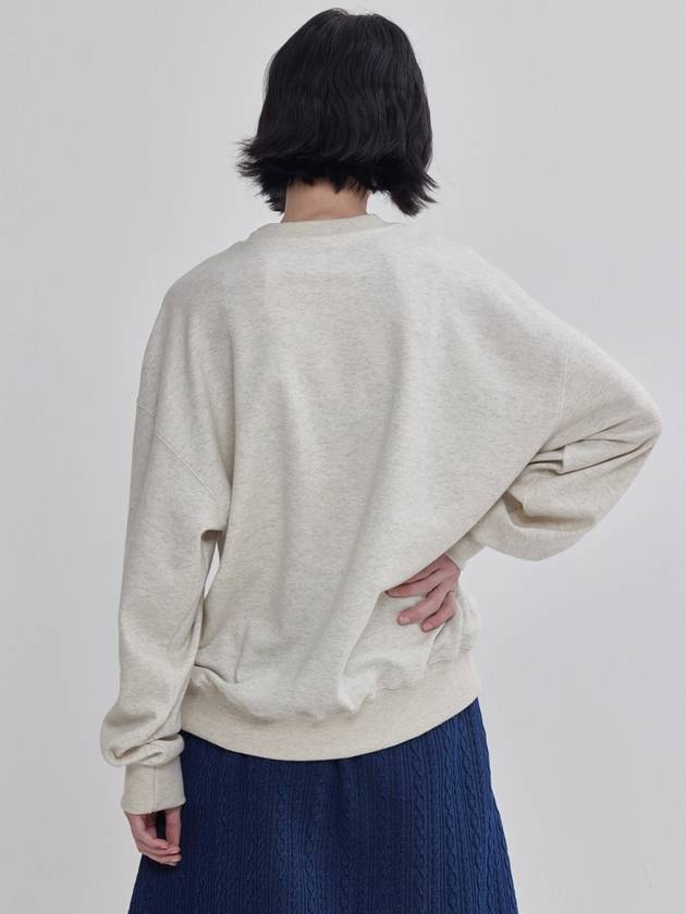 Beve Embossed Embroidery Sweatshirt Ivory - LIE - BALAAN 6